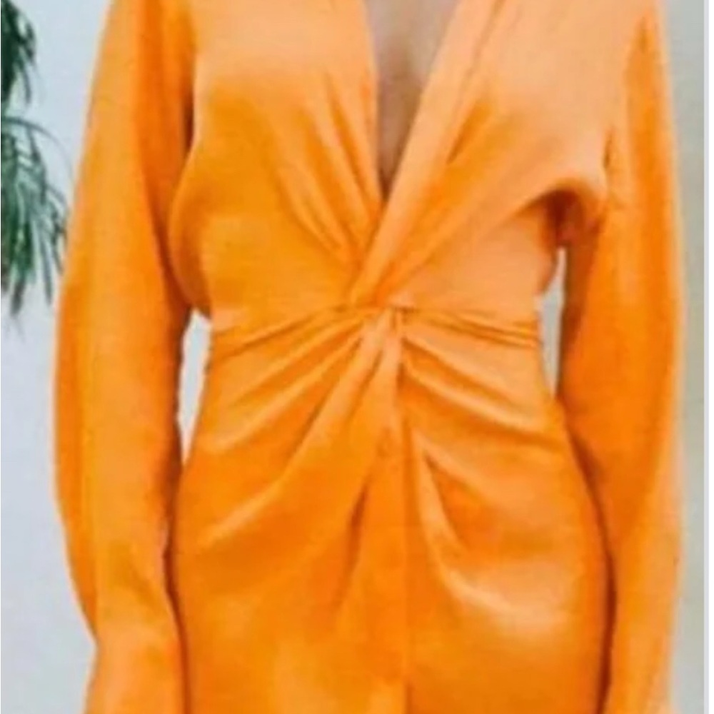 Zara draped shirt dress satin